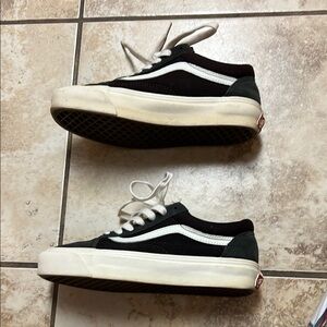 Vans Black and White Platform Shoes